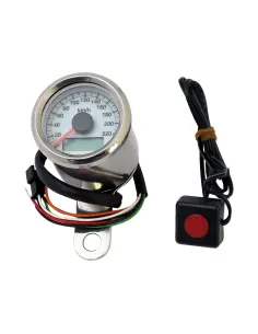 Velocímetro Stoker 48 mm Mostrador Branco 240 km/h