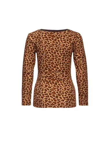 T-Shirt Queen Kerosin Leopardo Scollo V S-XL