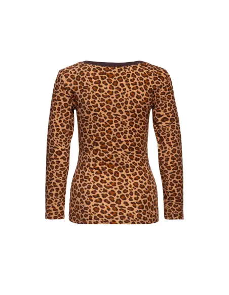 T-Shirt Queen Kerosin Léopard Col V S-XL