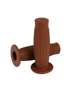 Manoplas Gripster Castanhas 22 mm com Flange Grande