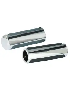 Manopole Slim Jim Cromate con Gomma per H-D