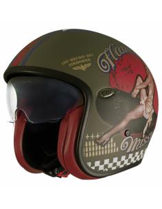 Comprar Casco Premier Pin Up Militar Bm Con Pantalla Solar Interior a precio de oferta