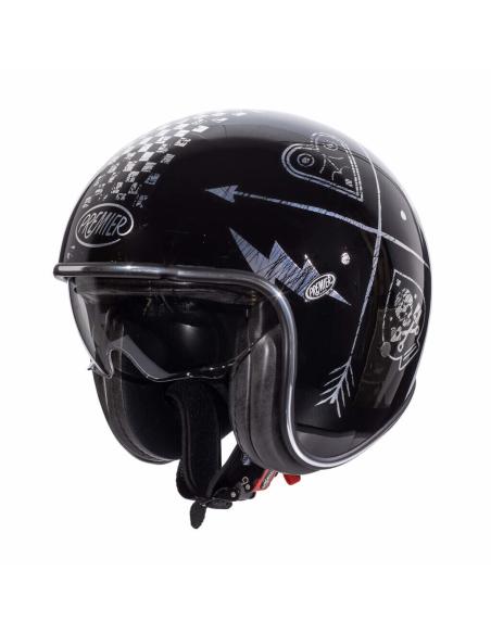 VINTAGE PREMIER HELMET NX SILVER CHROME