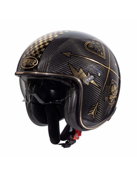 VINTAGE PREMIER CAPACETE CARBONO NX OURO CROMADO