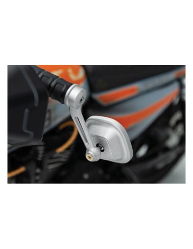 DILLINGER HANDLEBAR END MIRROR ARGENT