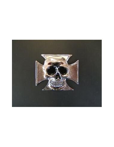 EMBLEMA CRUZADO DO CRÂNIO 7,5 X 6,5 CM