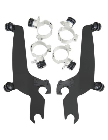 MEMPHIS SHADES SPORTSHIELD KAWASAKI/YAMAHA NOIR KIT D'ANCRAGE NOIR