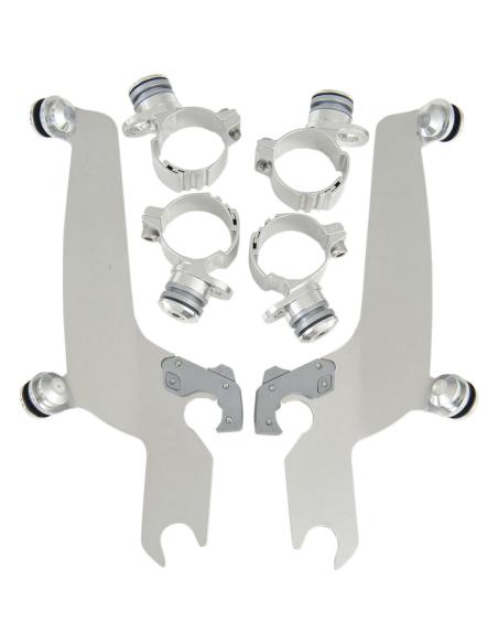 MEMPHIS SHADES SPORTSHIELD KAWASAKI/YAMAHA POLISHED ANCHOR KIT MEMPHIS SHADES SPORTSHIELD