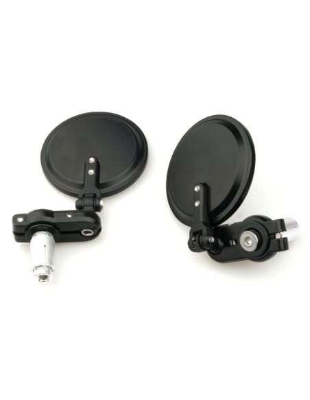 PAIR OF BLACK MIRRORS WITH ARTICULATED HANDLEBARS