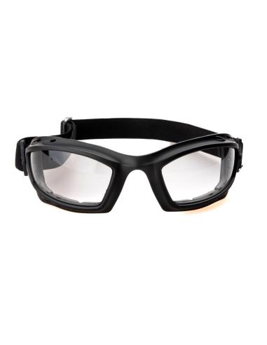 ÓCULOS DE ATIRADOR ICC COM LENTES FOTOCROMÁTICAS E BORRACHA AJUSTÁVEL