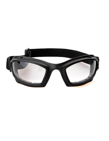 ÓCULOS DE ATIRADOR ICC COM LENTES FOTOCROMÁTICAS E BORRACHA AJUSTÁVEL