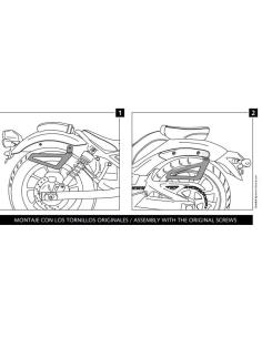 PRETO UNIVERSAL SADDLEBAG SUPORTA 2