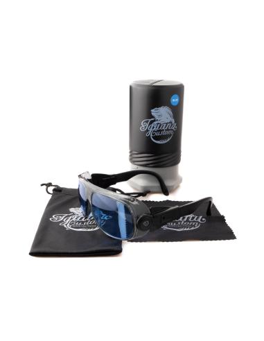 ÓCULOS PARA MOTOCICLETA ICC BOLICHE AZUL LENTE FOTOCROMÁTICA - SOL