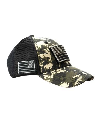 Acquista Cappellino Trucker Tactical Camo Usa Nero/Verde a prezzo scontato