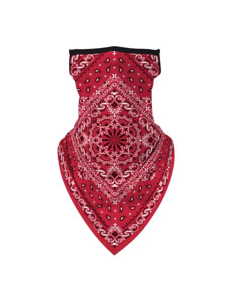 Comprar Braga Mascara Paisley Roja Transpirable Triangular a precio de oferta