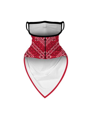 MÁSCARA DE CALCINHA VERMELHO PAISLEY TRIANGULAR RESPIRÁVEL