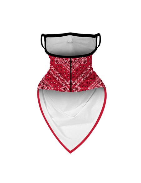 Comprar Braga Mascara Paisley Roja Transpirable Triangular a precio de oferta