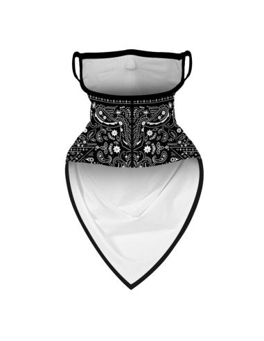 Comprar Braga Mascara Paisley Negra Transpirable Triangular a precio de oferta