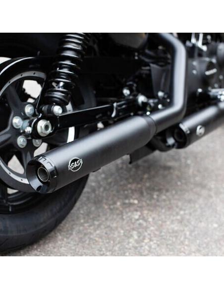 QUEUES D'ÉCHAPPEMENT S&S GRAND NATIONAL ECE NOIR SPORTSTER DEPUIS 2014.