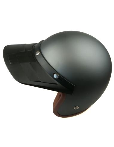 LONG BLACK VISOR CROSS STYLE FOR HELMETS WITH SQUARE BRACKETS