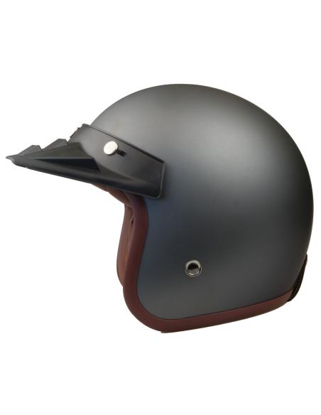 Visera Cross Style Black Short For Helmets With Square Brackets