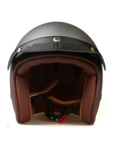 Visera Cross Style Black Short For Helmets With Square Brackets