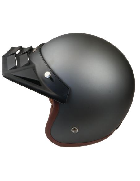 Acquista Visiera Cross Style Nera Corta per Caschi con Bottoni a Pressione in Offerta