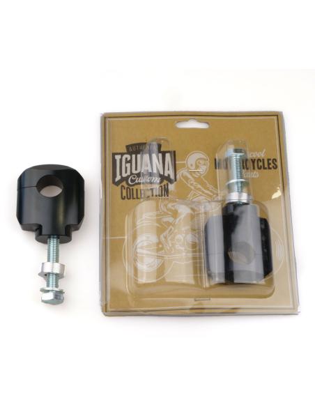BLACK 4CM TURRETS HANDLEBARS 22MM M10-IGUANA CUSTOM PARTS