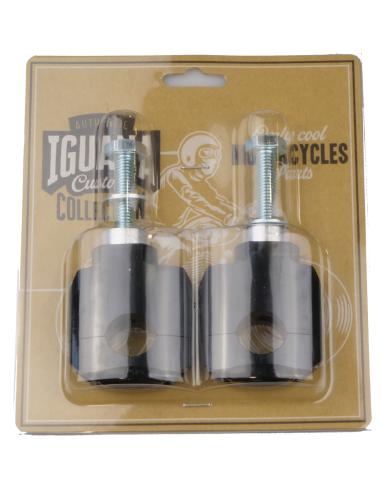 BLACK 4CM TURRETS HANDLEBARS 22MM M10-IGUANA CUSTOM PARTS