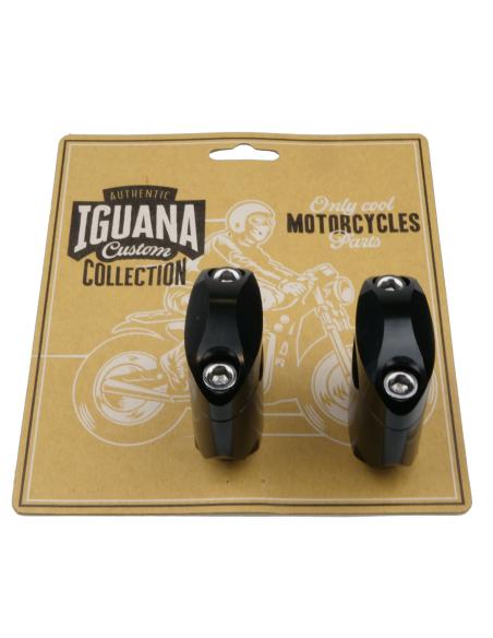 BLACK 4CM TURRETS HANDLEBARS 22MM M10-IGUANA CUSTOM PARTS