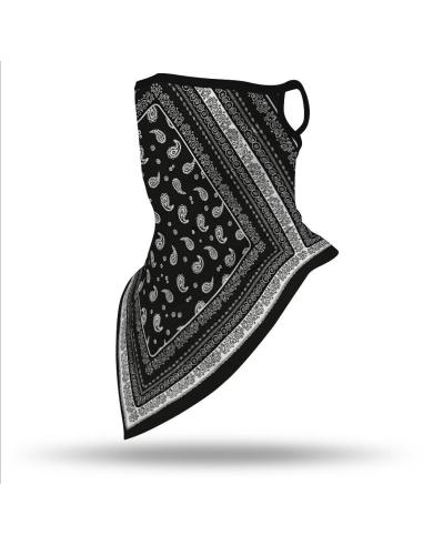 MÁSCARA DE CALCINHA PRETO PAISLEY TRIANGULAR RESPIRÁVEL CLÁSSICO