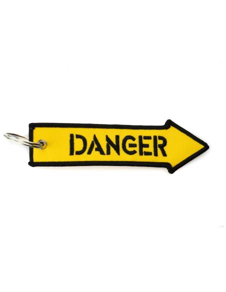 PORTE-CLÉS À ÉTIQUETTE BRODÉE - DANGER
