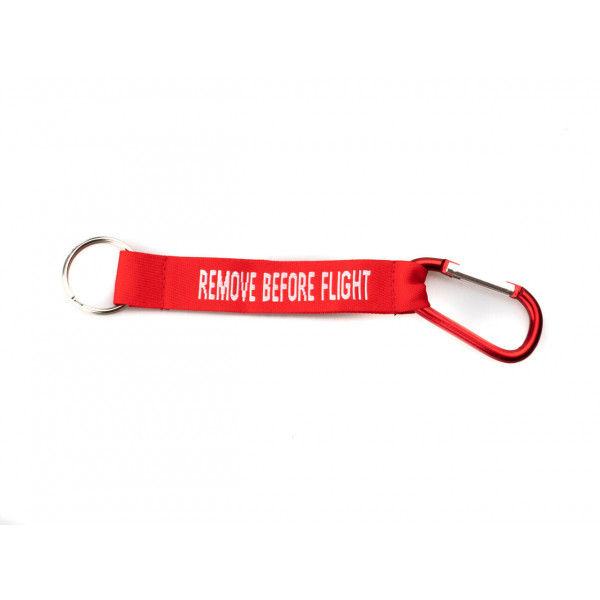 KEYCHAIN WITH CARABINER-REMOVE BEFORE FLIGHT
