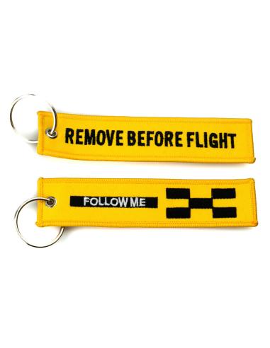 Comprar Llavero Tag Bordado - Remove Before Flight, Follow Me a precio de oferta