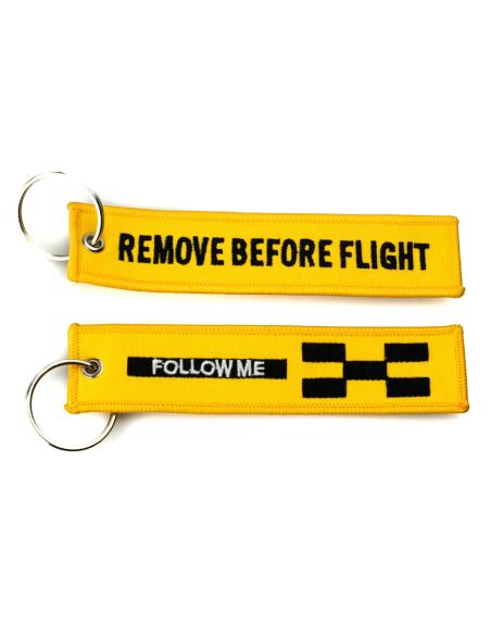 Comprar Llavero Tag Bordado - Remove Before Flight, Follow Me a precio de oferta
