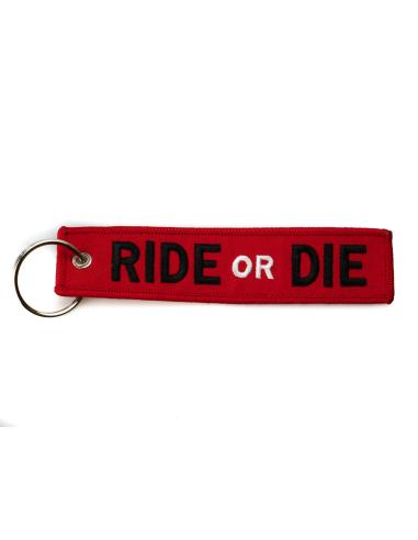 Comprar Llavero Tag Bordado - Ride Or Die Rojo a precio de oferta