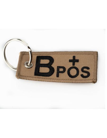PORTE-CLÉS BRODÉ GROUPE SANGUIN B+