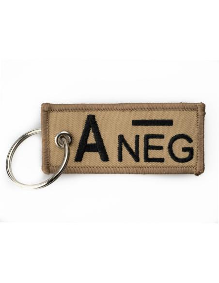 PORTE-CLÉS BRODÉ GROUPE SANGUIN A-