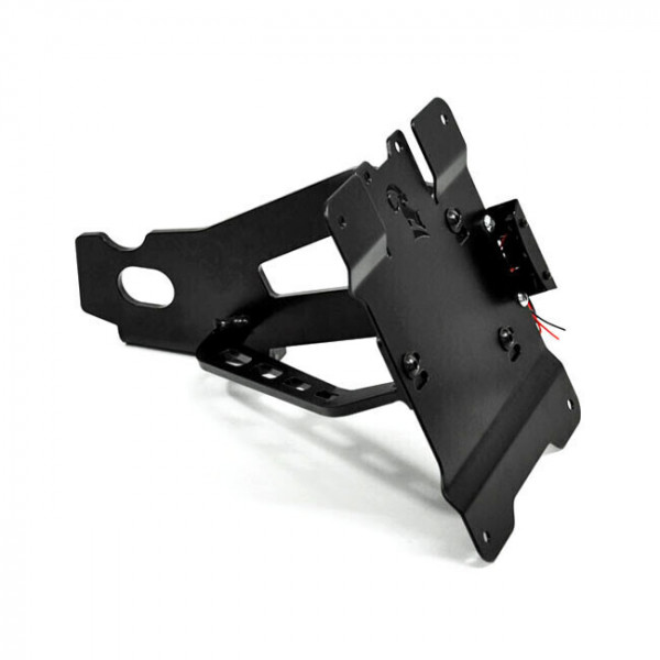Portamatriculas adaptable ajustable Moto Porta Placa Matricula universal  Negro