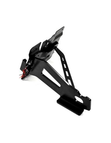 Supporto Targa Laterale Zieger Nero | Harley Sportster 04-22 con LED ECE