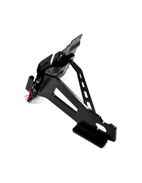 Support de Plaque Latérale Zieger Noir | Harley Sportster 04-22 avec LED ECE