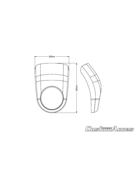 Comprar Cúpula Anarchy Negra Mate Para Honda Rebel Cmx500 a precio de oferta