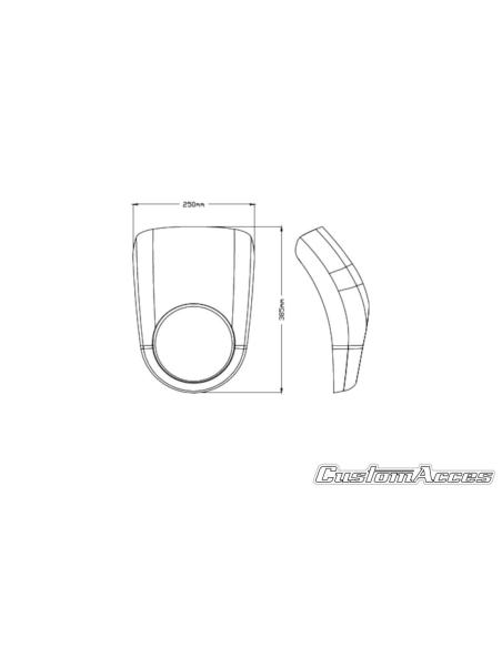BLACK ARCHY DOME FOR HARLEY SOFTAIL LOW RIDER FXLRS 18-UP