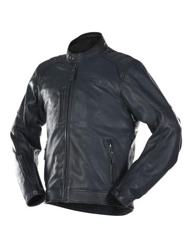 Comprar Chaqueta De Piel Negra Overlap Johan a precio de oferta