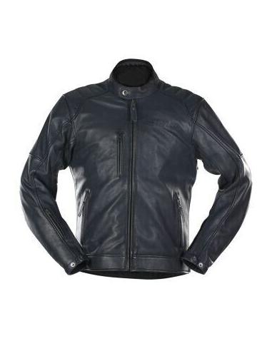 VESTE EN CUIR NOIRE SUPERPOSÉE JOHAN