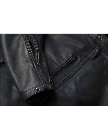 Acquista Giacca in Pelle Nera Overlap Johan a prezzo speciale