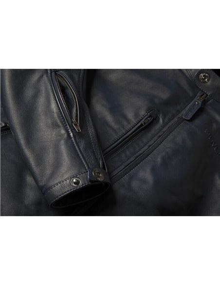 Acquista Giacca in Pelle Nera Overlap Johan a prezzo speciale
