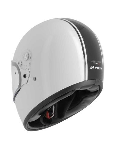CAPACETE INTEGRAL ASTONE GT RETRO PRETO E BRANCO GLITTER