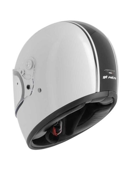 CAPACETE INTEGRAL ASTONE GT RETRO PRETO E BRANCO GLITTER