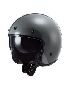 JET HELMET WITH INDOOR SCREEN LS2 OF601 BOB NARDO GREY
